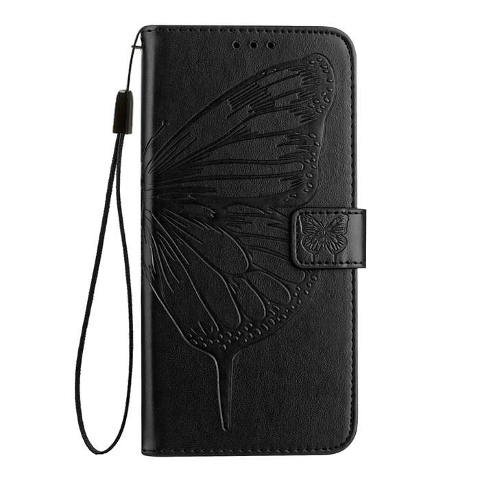 For Samsung Galaxy Xcover 4s / Xcover 4 Embossed Butterfly Leather Phone Case(Black)