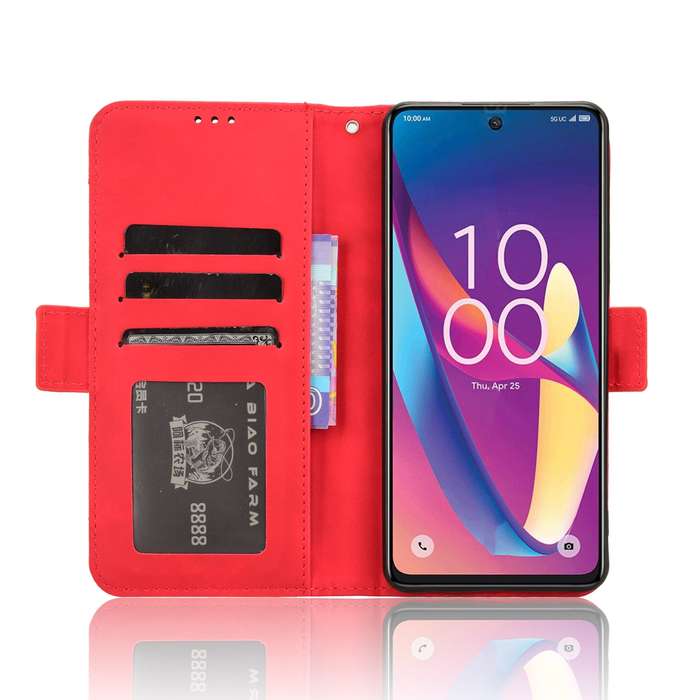 For TCL 50 XL 5G Skin Feel Calf Texture Card Slots Leather Phone Case(Red)
