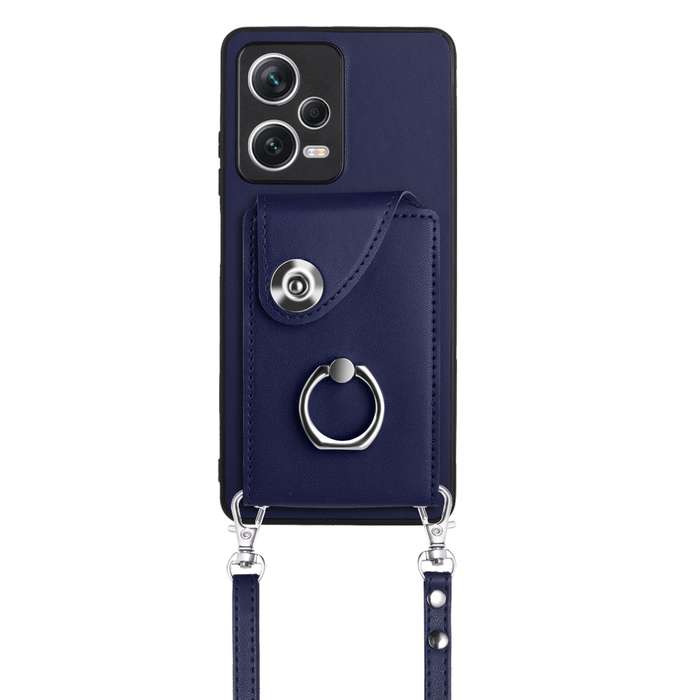 For Xiaomi Redmi Note 12 Pro+ 5G Global Organ Card Bag Ring Holder Phone Case with Long Lanyard