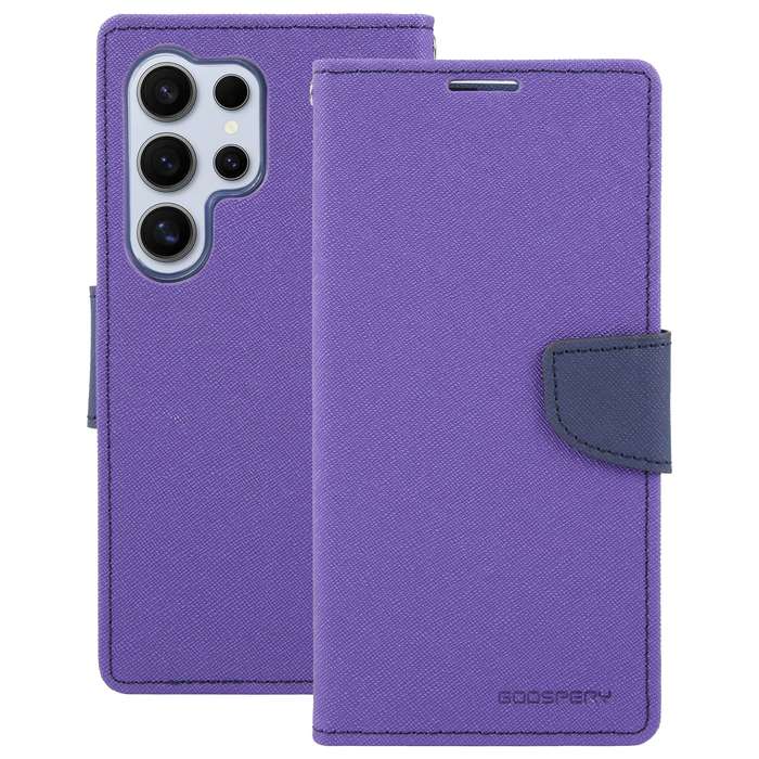 For Samsung Galaxy S24 Ultra 5G GOOSPERY FANCY DIARY Cross Texture Leather Phone Case(Purple)