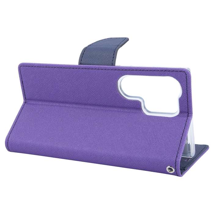 For Samsung Galaxy S24 Ultra 5G GOOSPERY FANCY DIARY Cross Texture Leather Phone Case(Purple)