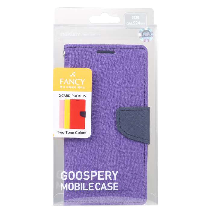 For Samsung Galaxy S24 Ultra 5G GOOSPERY FANCY DIARY Cross Texture Leather Phone Case(Purple)