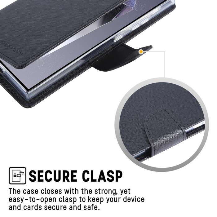 For Samsung Galaxy S24 Ultra 5G GOOSPERY FANCY DIARY Cross Texture Leather Phone Case(Purple)