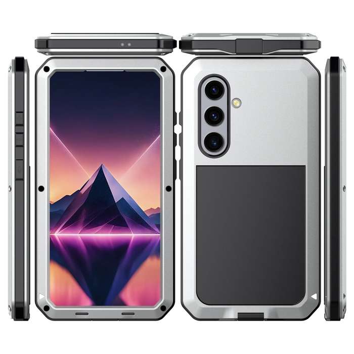 For Samsung Galaxy S24+ 5G Shockproof Life Waterproof Silicone + Zinc Alloy Phone Case(Silver)