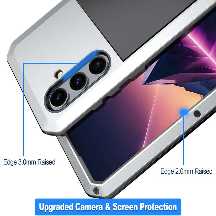 For Samsung Galaxy S24+ 5G Shockproof Life Waterproof Silicone + Zinc Alloy Phone Case(Silver)