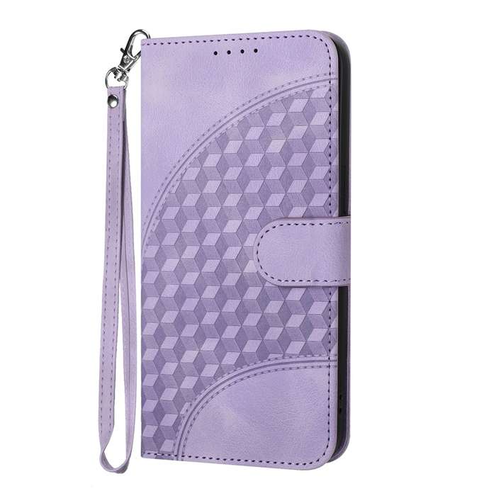 For Tecno Pova 6 Pro YX0060 Elephant Head Embossed Phone Leather Case with Lanyard(Light Purple