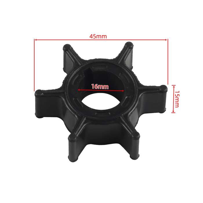 For Honda Outboard Pump Impeller 06192-ZW9-A30(Black)
