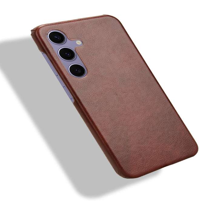 For Samsung Galaxy S24+ 5G Litchi Texture Back Cover Phone Case(Brown)