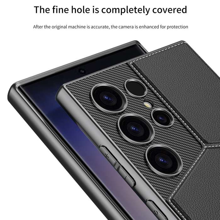 For Samsung Galaxy S24 Ultra 5G GKK Rotor Bracket Recessed Card Bag Full Coverage Phone Case(Pu