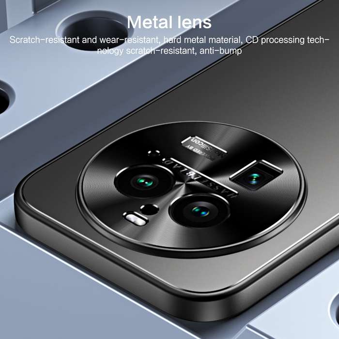For OPPO Find X6 Pro R-JUST RJ-61 Electroplating Frosted TPU + PC Phone Case with Holder(Silver