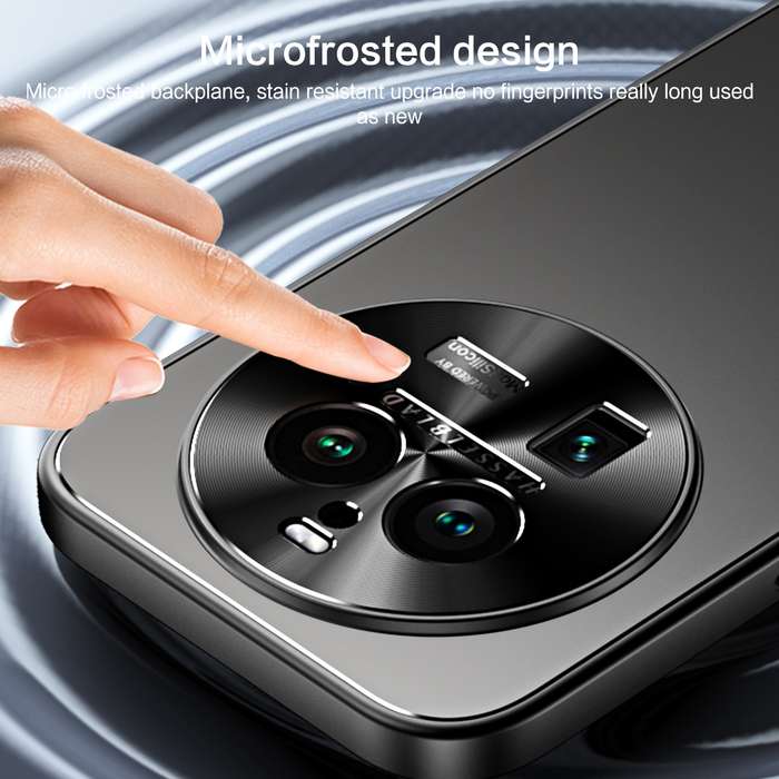 For OPPO Find X6 Pro R-JUST RJ-61 Electroplating Frosted TPU + PC Phone Case with Holder(Silver