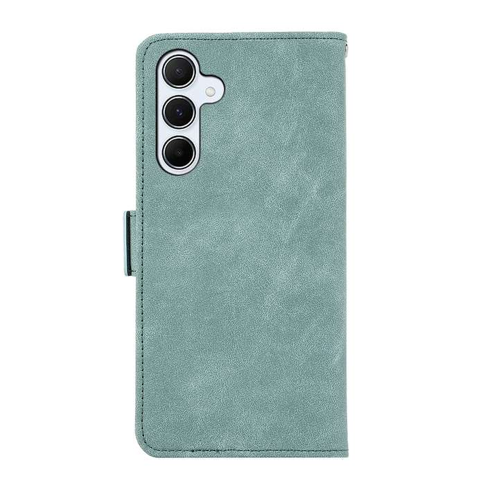 For Samsung Galaxy A13 5G / A04s ABEEL Frosted Magnetic RFID Leather Phone Case(Cyan)