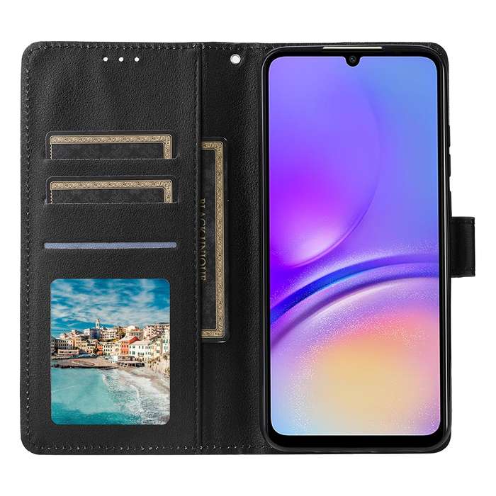 For Samsung Galaxy A05 3-Card Slots Multifunctional Leather Phone Case(Black)