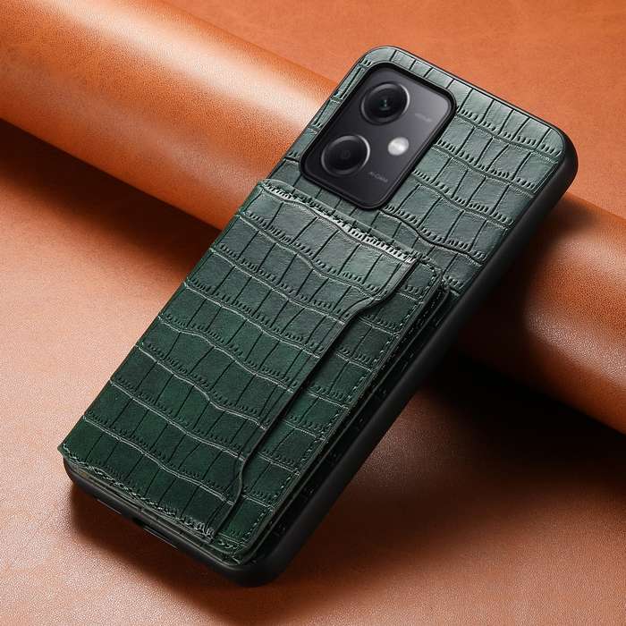 For Xiaomi Redmi Note 12 4G Global Crocodile Texture Card Bag Design Full Coverage Phone Case(G