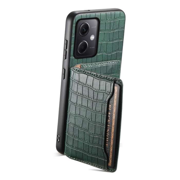 For Xiaomi Redmi Note 12 4G Global Crocodile Texture Card Bag Design Full Coverage Phone Case(G