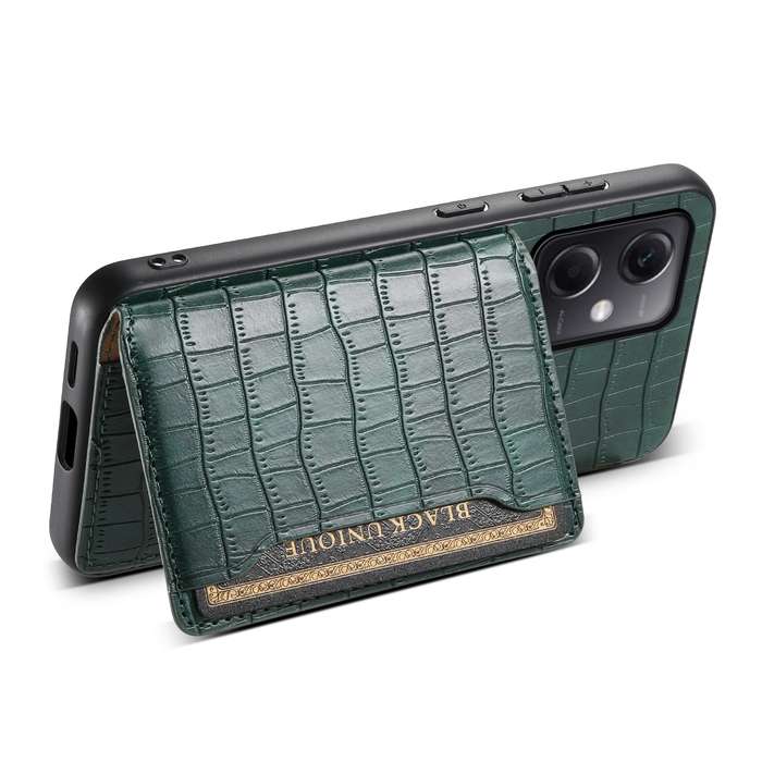 For Xiaomi Redmi Note 12 4G Global Crocodile Texture Card Bag Design Full Coverage Phone Case(G