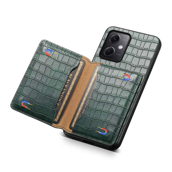 For Xiaomi Redmi Note 12 4G Global Crocodile Texture Card Bag Design Full Coverage Phone Case(G
