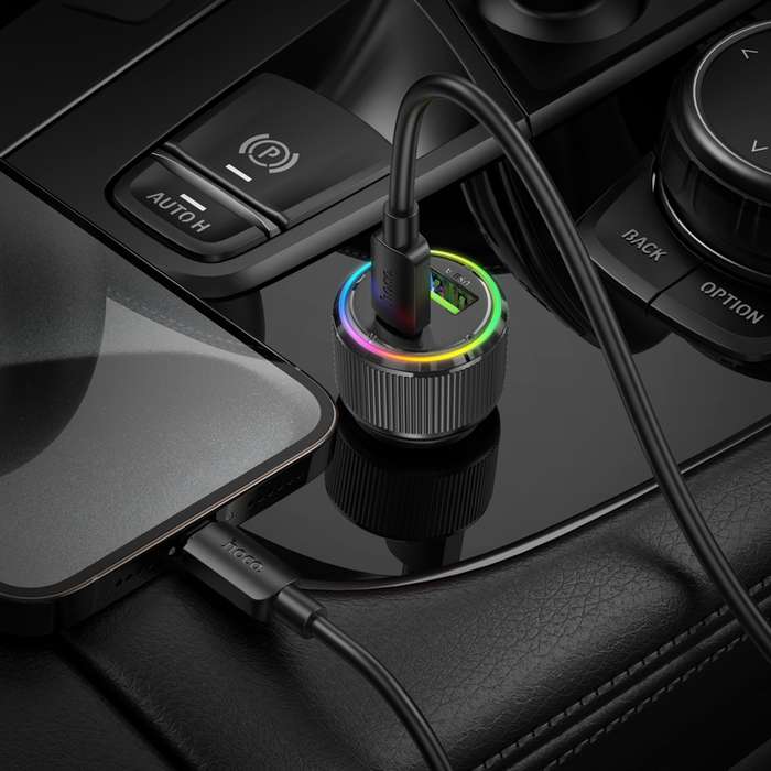 hoco NZ14A Guerrero PD20W + QC3.0 Dual-port USB Car Charger(Black)