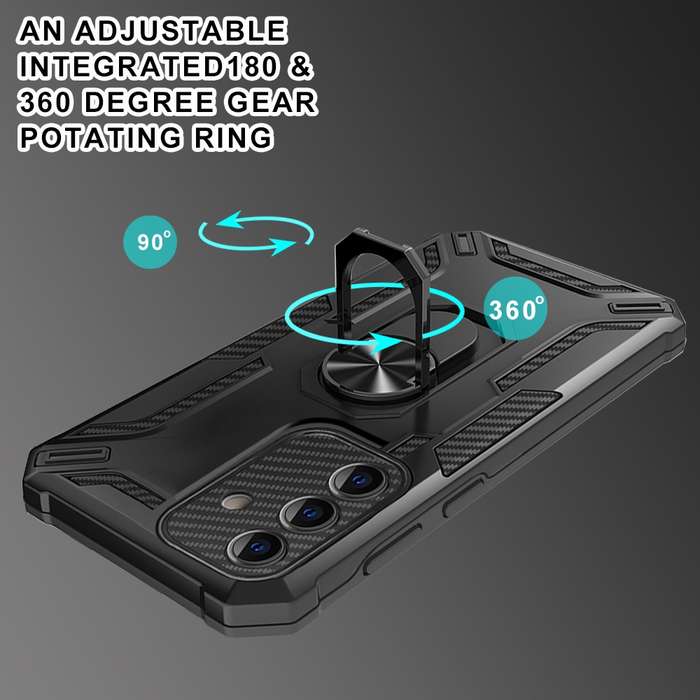 For Samsung Galaxy A55 5G Warship Armor 2 in 1 Shockproof Phone Case(Dark Green)
