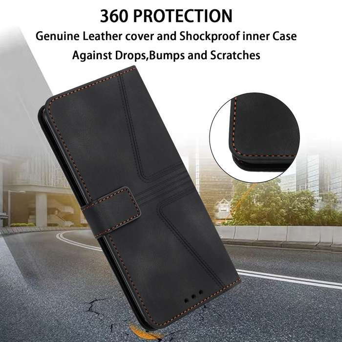 For Redmi Note 11 Pro 5G/4G Global Triangle Solid Color Leather Phone Case(Black)