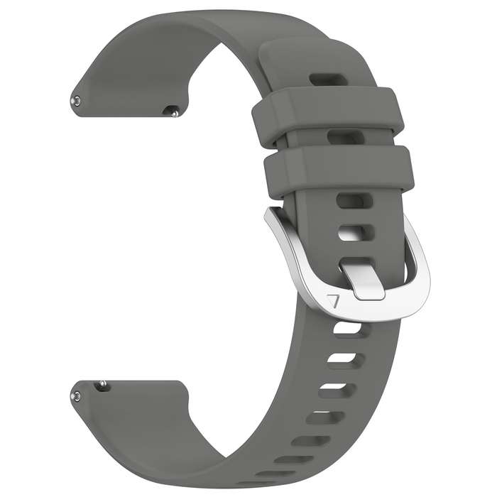 For Xiaomi Watch 2 Liquid Glossy Silver Buckle Silicone Watch Band(Dark Grey)