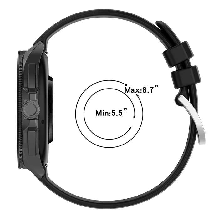 For Xiaomi Watch 2 Liquid Glossy Silver Buckle Silicone Watch Band(Dark Grey)