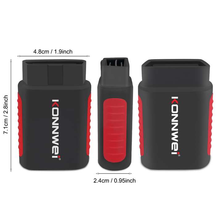 KONNWEI K DIAG Car OBDII Full System Diagnostic Scanner(Black Red)