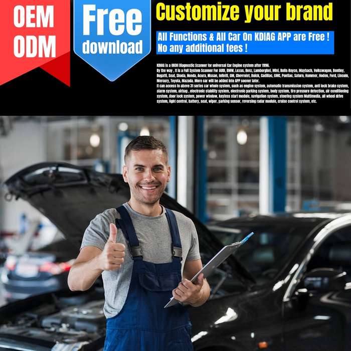 KONNWEI K DIAG Car OBDII Full System Diagnostic Scanner(Black Red)