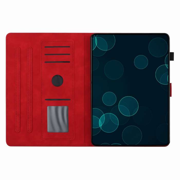 For Xiaomi Pad 6/6 Pro Coconut Tree Embossed Smart Leather Tablet Case(Red)