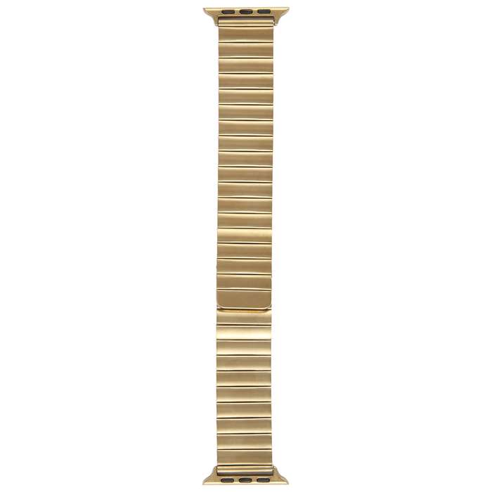 For Apple Watch Series 5 44mm Bamboo Stainless Steel Magnetic Watch Band(Gold)