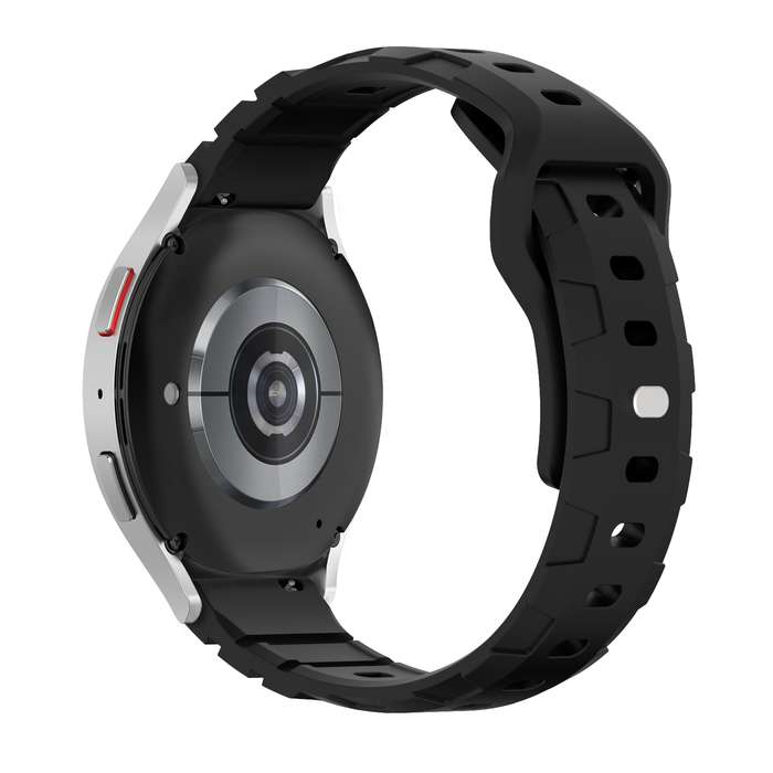 22mm Armor Silicone Watch Band(Black)