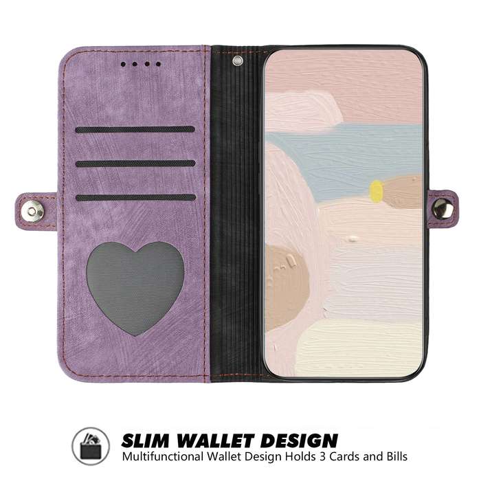 For vivo V27e 4G Global/T2 4G Global Side Buckle Double Fold Hand Strap Leather Phone Case(Purp