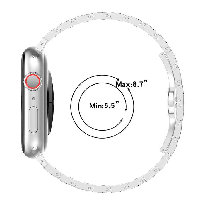 For Apple Watch Ultra 49mm Twill Stainless Steel Watch Band(Silver)