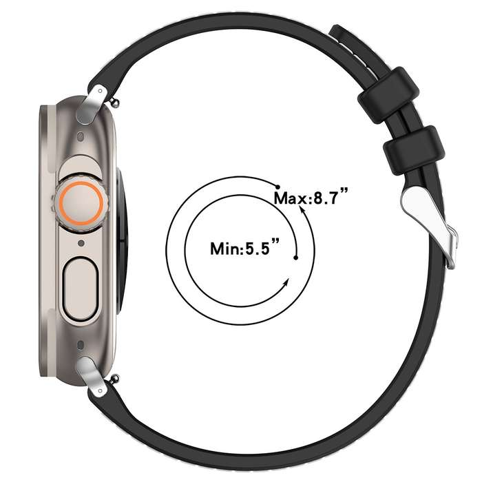 For Apple Watch Series 5 44mm Ordinary Buckle Hybrid Nylon Braid Silicone Watch Band(Grey)