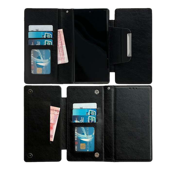 For Samsung Galaxy S21 5G Multifunctional 7-Card Wallet Leather Phone Case(Black)