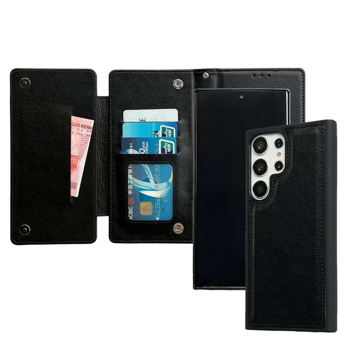 For Samsung Galaxy S21 5G Multifunctional 7-Card Wallet Leather Phone Case(Black)