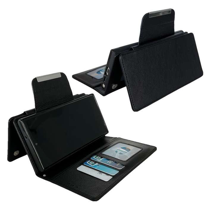 For Samsung Galaxy S21 5G Multifunctional 7-Card Wallet Leather Phone Case(Black)