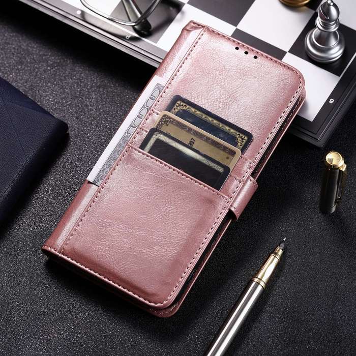 For Xiaomi Poco X5 Simple 6-Card Wallet Leather Phone Case(Rose Gold)