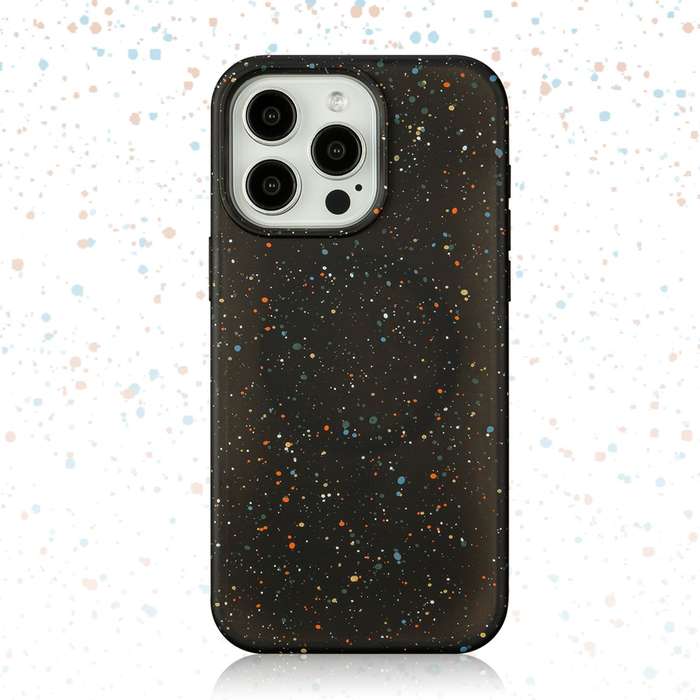 For iPhone 14 Pro Max Colorful Frosted Magsafe PC Hybrid TPU Phone Case(Black)