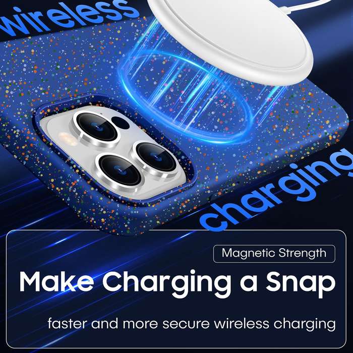 For iPhone 14 Pro Max Colorful Frosted Magsafe PC Hybrid TPU Phone Case(Black)