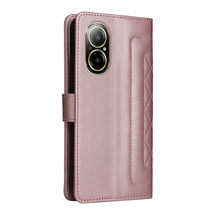 For Realme C67 4G Diamond Lattice Leather Flip Phone Case(Rose Gold)