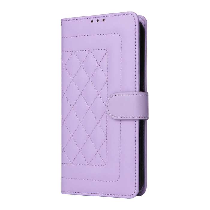 For Xiaomi Redmi Note 13 Pro 4G Diamond Lattice Leather Flip Phone Case(Light Purple)
