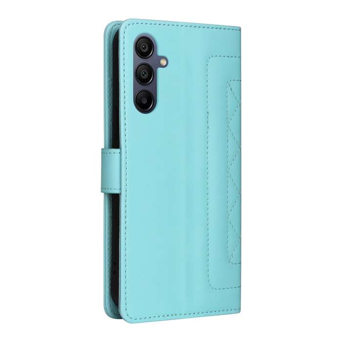 For Samsung Galaxy A15 5G / 4G Diamond Lattice Leather Flip Phone Case(Mint Green)