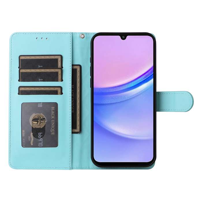 For Samsung Galaxy A15 5G / 4G Diamond Lattice Leather Flip Phone Case(Mint Green)