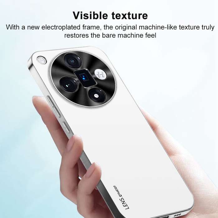 For OPPO Find X6 AG Frosted Electroplating Acrylic Phone Case(Navy Blue)