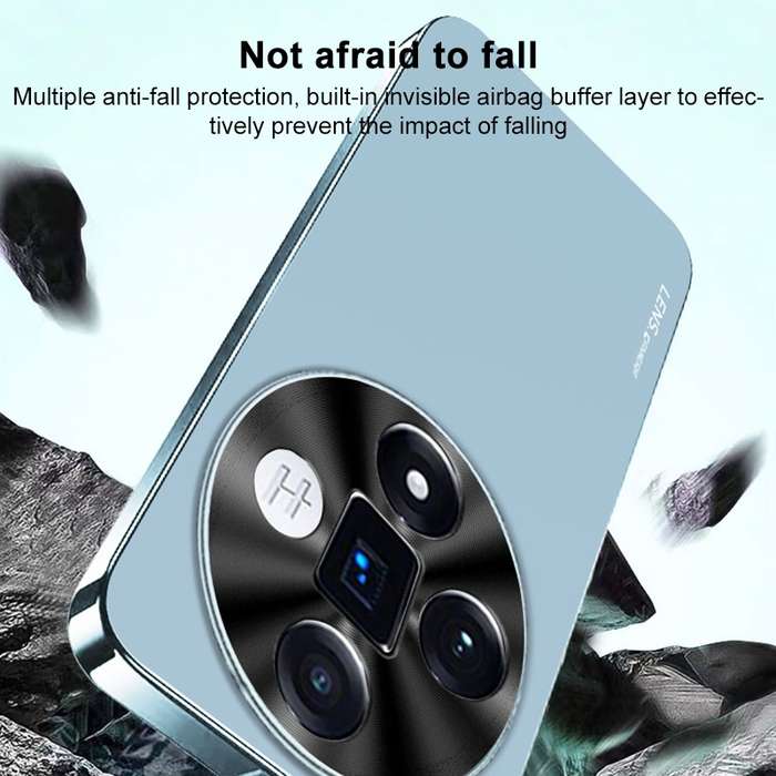 For OPPO Find X6 AG Frosted Electroplating Acrylic Phone Case(Navy Blue)