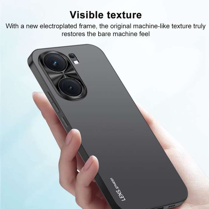 For vivo iQOO Neo9 Pro AG Frosted Electroplating Acrylic Phone Case(Black)