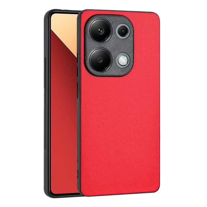 For Xiaomi Redmi Note 13 Pro 4G Global R20 Leather Pattern Phone Single Case(Red)