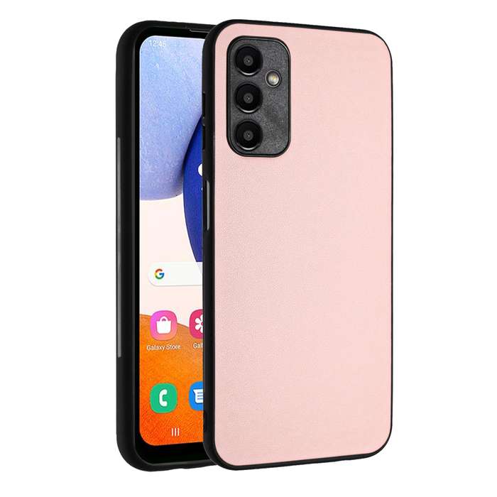 For Samsung Galaxy A15 4G Global R20 Leather Pattern Phone Single Case(Pink)