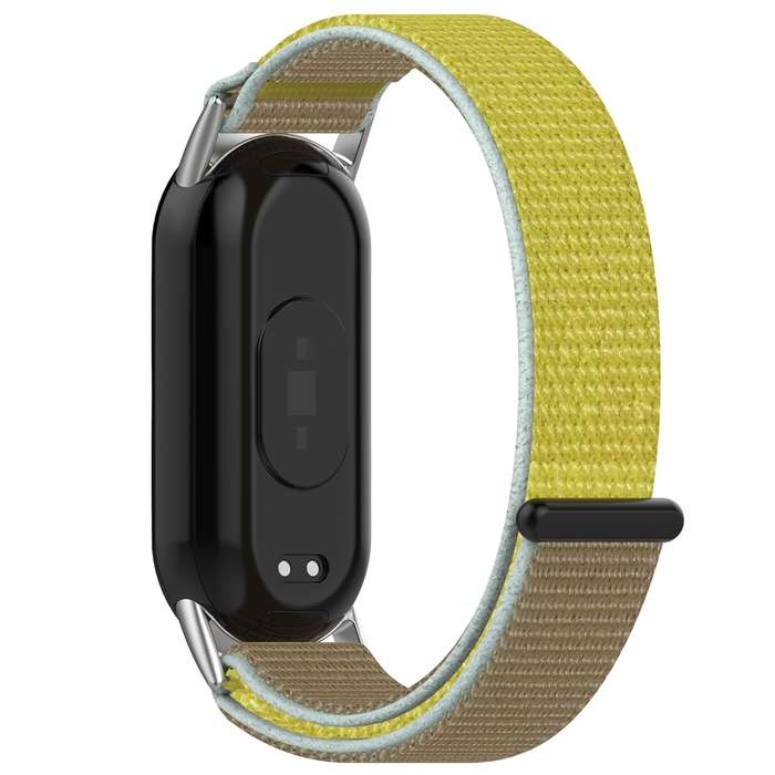 For Xiaomi Mi Band 8 / 8 NFC Nylon Loop Hook and Loop Fastener Watch Band(Camel)